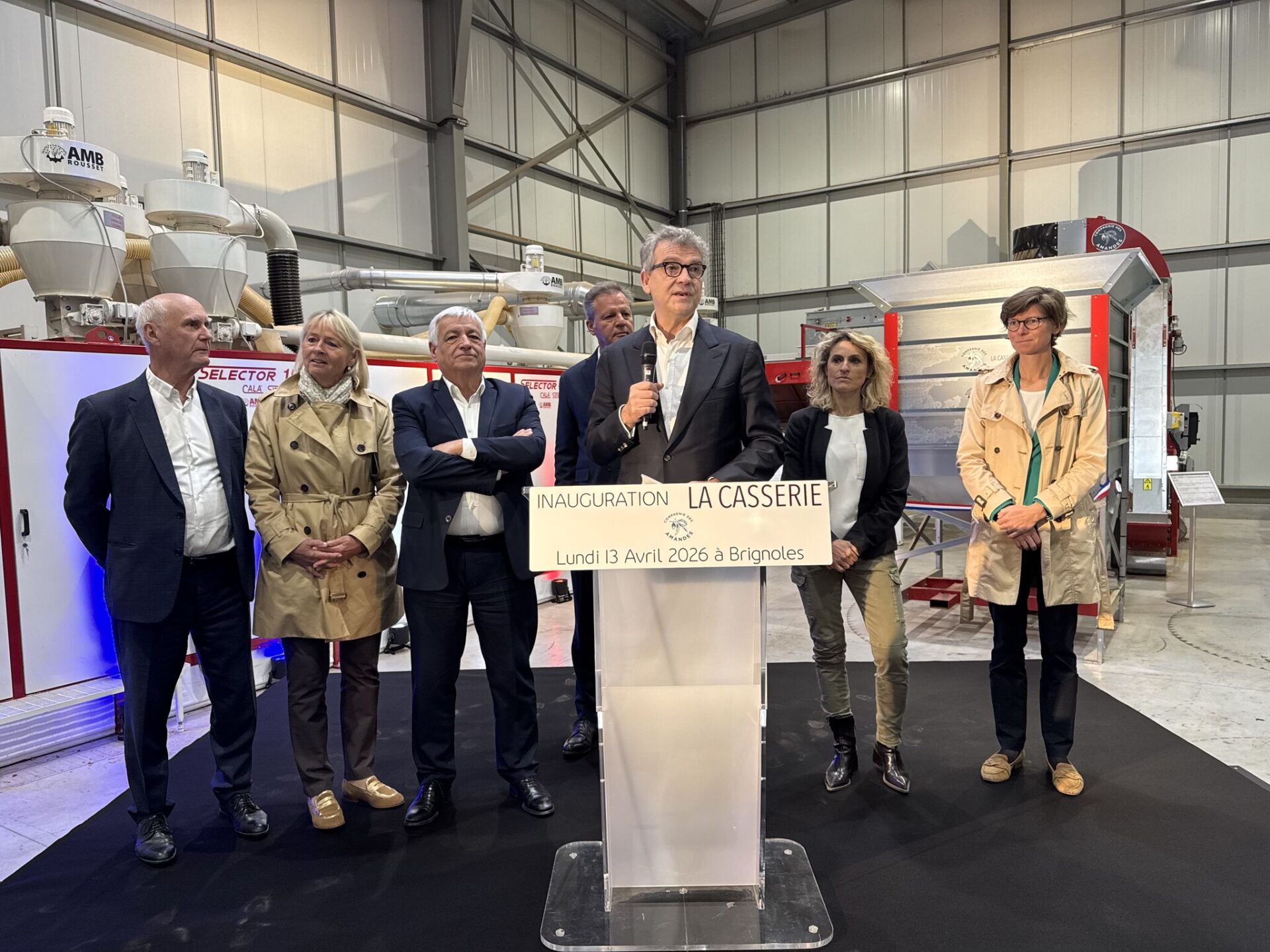 inauguration de la nouvelle casserie de la compagnie des amandes