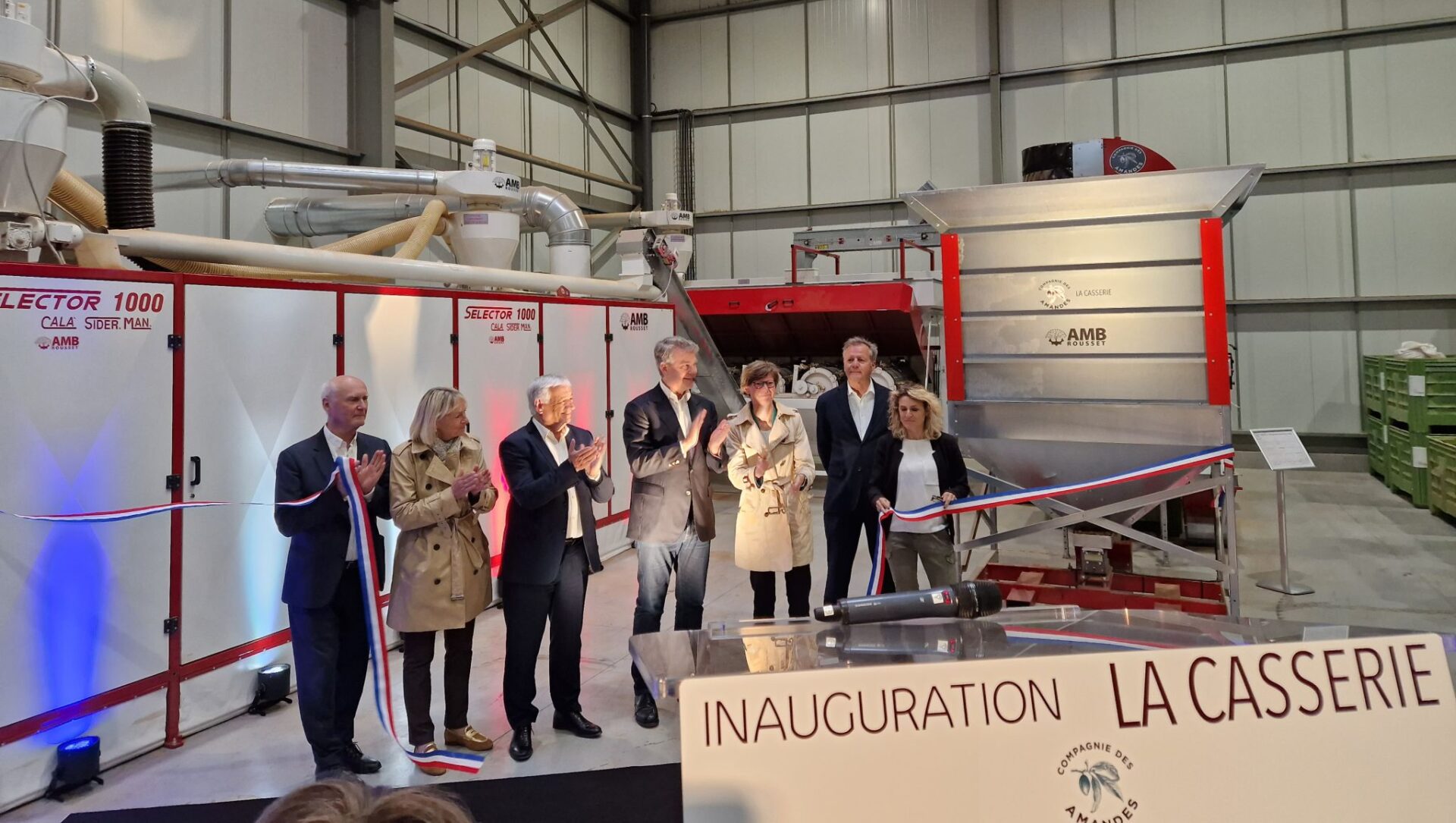 inauguration de la casserie de la compagnie des amandes